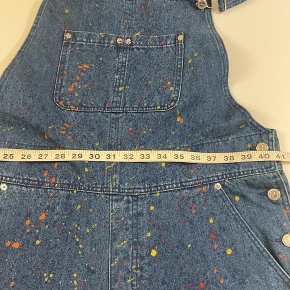 APC PAINT SPLATTERED DUNGAREE, WITH ADJUSTABLE STRAPS. WAIST-41,HIP-45 - Picture 14 of 16